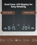 Palm Sized Coffee Scale With Timer For Espresso And Pour Over Brews Rechargeable Digital Kitchen Scale LED display with timer