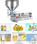 Badass Heavy Duty Smooth Running Horizontal Pneumatic Liquid Filling Machine With 30L Hopper For Perfume Beverage Paste Production In Small Biz Shops At 1000Ml, showcasing various liquid filling applications.