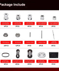 Dope Motion Kit For 2.4 3D Printer With GT2 Belts, MGN9H 400mm Rails, Pulleys, Bearings, Shafts, and Package Contents Display