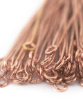 Copper 21 Gauge 1.75 Inch Eye Pins Pack Of 100 For Jewelry Making Beadwork And Wire Wrapping Pro Grade Beading Findings For DIY Earrings Necklaces And Bracelets close-up