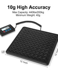 Heavy Duty Shipping Scale Workhorse 440Lb Max 10g Digital Postal Scale With Alloy Steel Platform and Backlit Display