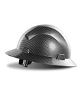 Full Brim Hard Hat For Worksite Safety OSHA Approved Construction Helmet In Charcoal Gray FRP Safety Gear With 4 Point Adjustable Ratchet