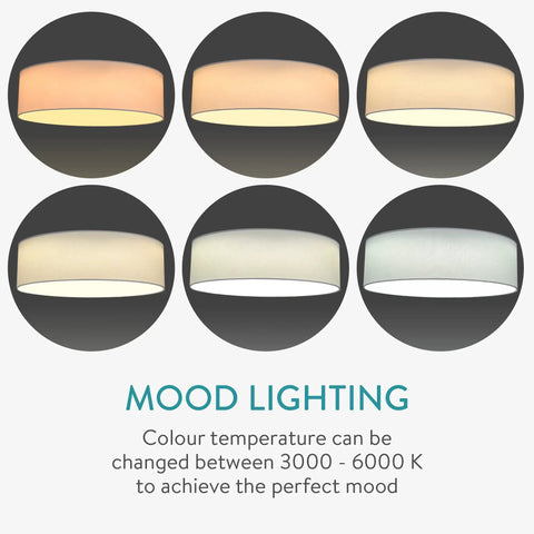 Dope Flush Mount Ceiling Light With Drum Shade LED Fixture Remote Control Dimmable And Color Temp Adjust mood lighting options