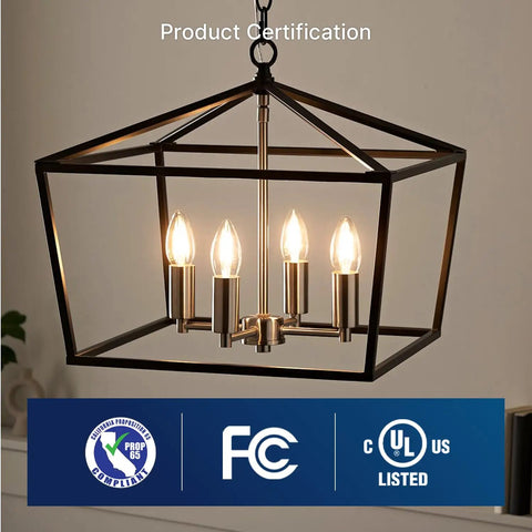 Modern chandelier with Dimmable LED Candelabra Bulbs 60W Equivalent B11 Chandelier Lights With E26 Base 2700K Soft White 4.5W 6 Pack