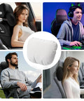 Ultra Comfy 2-In-1 Car Headrest Pillow For Mini Roadster Countryman Paceman Electric John Cooper Works, soft cervical support in use.