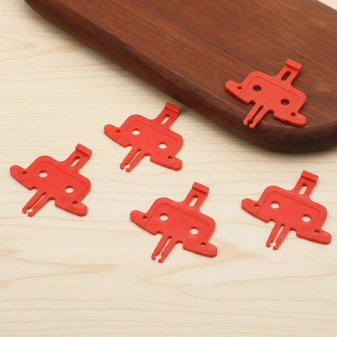 Eight-Piece Orange Bicycle Brake Pad Spacer Set For Hydraulic Disc Brakes Durable Plastic Pad Spreader Insert Tool