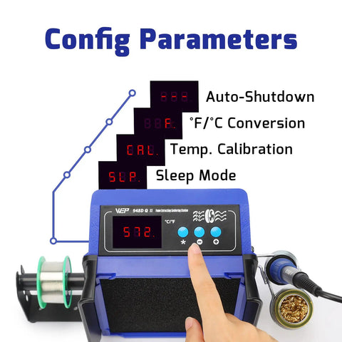 Fume Extractor And Soldering Station 2 In 1 Solder Smoke Absorber With PID Temperature Control and parameters display