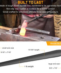 Three Piece Blacksmith Drift Tool Kit showing ductile iron drift tool with dimensions for eye hole shaping in metalworking.
