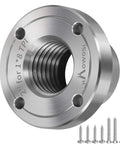 Rock Solid Heavy Duty Steel Wood Lathe Faceplate With No Sweat Mounting Threads and Four Bolt Clamping Holes for Serious Wood Turning Projects, 2 inch size.