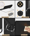 Components of Cube Storage Organizer With Doors 12 Cube Plastic Shelving Unit For Living Room Bedroom And Office Black