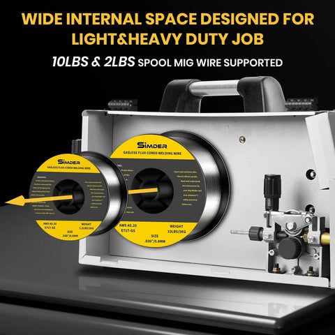 Six In One MIG Welder And Plasma Cutter 160A Gas MIG Flux Core Lift TIG Stick Plasma Cut Combo 110V 220V 35A spool compartment