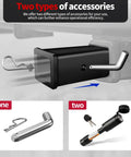 2.5 Inch To 2 Inch Trailer Hitch Reducer Adapter With Lock Pin For Trucks SUVs Converts Class V 2.5 Receiver To 2 Inch
