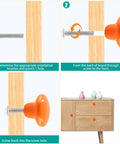 Installation steps for Orange Ceramic Knob Set 10 Pack 1.5 Inch Round Drawer Knobs With Screws For Cupboards Cabinets Wardrobes Kitchen.