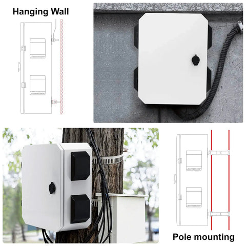 Outdoor Electrical Box Weatherproof IP65 Enclosure Made From Cold Rolled Steel With Aluminum Back Beam Wall or Pole Mount