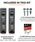 Two Pack Square D QO120 20 Amp Single Pole Breaker Kit For Home Wiring, OEM Quality, Easy Install, Perfect For DIY Projects And Upgrades, Ideal For Panel Upgrades, Safe, Reliable Circuit Protection. kit with two breakers and hardware