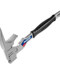 15 Inch Multi Function Demolition Tool Nail Puller with cross hatch hammer for drywall and wood, black grip handle