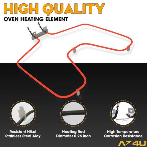 Oven Bake Element Replacement For GE Hotpoint Kenmore Ranges WB44K10005 WB44K10001 with durable heating rod, resistant alloy