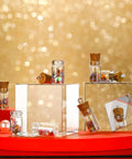 Totally Sweet Mini Glass Bottles With Cork Stoppers And Eye Screws Hella Practical Funnel Kit For Diy Crafts Perfume Sampling Raffle Prizes And Creative Hobby Builds 50 Piece 0.5Ml Pack displayed with decorative contents.