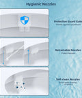 Dual Nozzle Bidet Attachment For Toilet With Self Cleaning Nozzles And Hot And Cold Water Spray hygiene features
