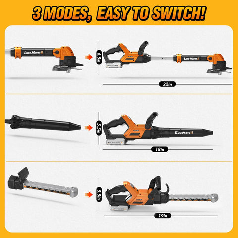 3-In-1 Kids Garden Tools With Lights And Sounds Weed Wacker Toy Leaf Blower Toy And Hedge Trimmer For Realistic Outdoor Pretend Play