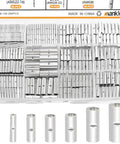 284 Piece Non Insulated Butt Connectors Kit Pro Grade 26 6 Gauge Tinned Red Copper Wire Crimp Connectors in clear box