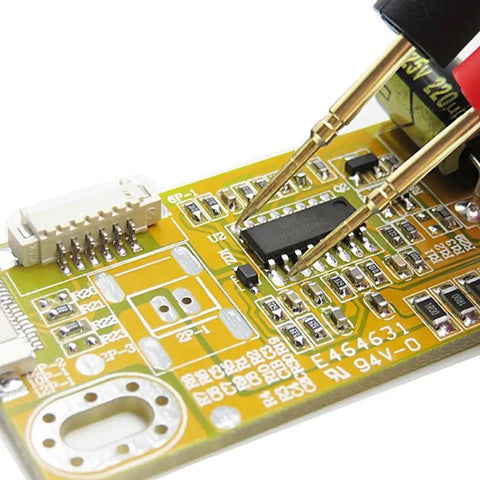 All Purpose Multimeter Test Leads With Banana Plug Probes For Digital Meters 20A 1000V PVC Insulated Shrouded Universal Banana Plugs Gold Plated Tips For Precise Reach On High Density Boards And Easy Measurements testing circuit board