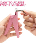 Hands adjusting Magnetic Acrylic Nail Tip Cutter with Magnets for Precise Length and Quick Sizing Like A Pro Sharp Nail Clippers