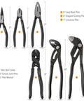 Plier set from True Mechanic 312 Piece Tool Set With Ratchet And Socket System 120 Tooth Reversible Ratchet Two In One SAE And Metric Wrenches Pliers Wrench Included Pro Grade Auto And Home Do It Yourself Kit For Pros