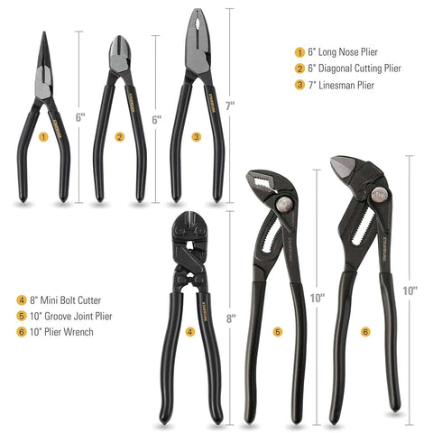 Plier set from True Mechanic 312 Piece Tool Set With Ratchet And Socket System 120 Tooth Reversible Ratchet Two In One SAE And Metric Wrenches Pliers Wrench Included Pro Grade Auto And Home Do It Yourself Kit For Pros