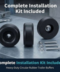 Heavy Duty 2.5 Inch Ramp Door Rubber Bumpers For Trailers With Screw And Washer Kits, High Density Durable Pads To Protect Trailer Backs From Harsh Weather Damage And Wear And Tear. kit with rubber bumpers, bolts, nuts, and washers