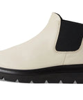 Side view of Hydromax Water-Resistant Sneaker With Limestone Leather Seamless Comfort DriTan Craft Cushioned Sole For All-Day Wear Flexible