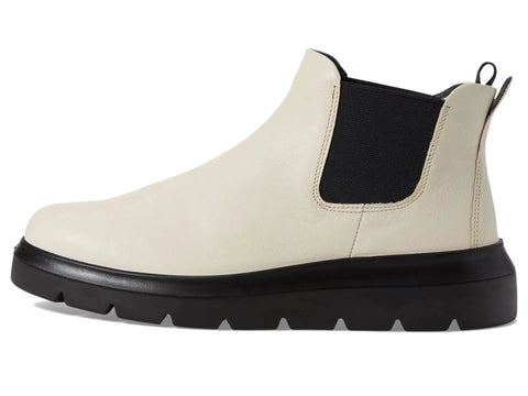 Side view of Hydromax Water-Resistant Sneaker With Limestone Leather Seamless Comfort DriTan Craft Cushioned Sole For All-Day Wear Flexible