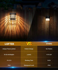 Eight Pack Solar Fence Lights For Outdoor Deck And Patio Vibe Dusk To Dawn Waterproof Post Lights with comparison chart