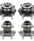 Front And Rear Wheel Hub Bearing Set For Nissan Sentra 2013 2019 1.6L 1.8L Four Piece Direct Fit Replacement Kit Durable Heavy Duty Hubs