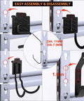 Installation guide for Boltless Shelving Hook Organizer Kit 7 Pieces Adjustable Storage Hanging Accessories For 1.5 Inch Keyhole Rack