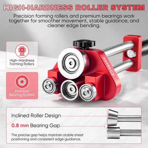 No Sweat Handheld Sheet Metal Bender And Five Inch Manual Bending Roller Workshop Essential For Creating Flawless Edge Seams On Roofing Flashing And Trim Daily
