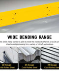 12 Inch Sheet Metal Bender Tool for duct bending and HVAC projects with dual folding depth made from carbon steel