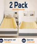 On-The-Go Toddler Bed Rails Two-Pack Inflatable Bumpers For Travel And Sleepovers on a single bed setup and open bed setup