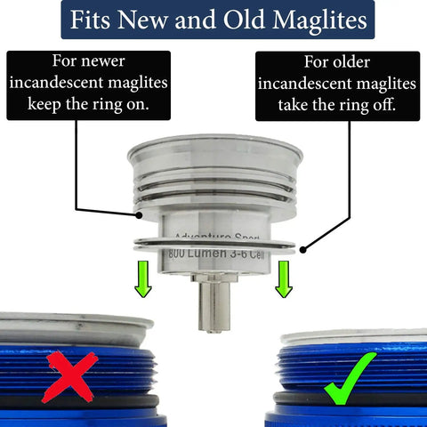 Maglite LED Conversion Kit Replacement for Classic Flashlights installation guide for new and old Maglites with diagrams