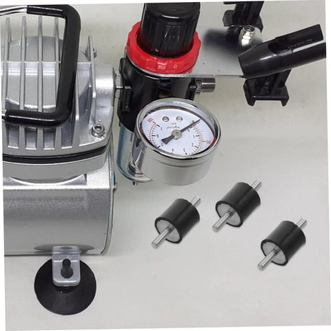 4 Pack Rubber Vibration Isolator Mounts With M6 x 19mm Studs 25x25mm Pads For Fitness Equipment And Home Appliances, Quiet Shock Absorbers That Cut Vibration And Noise, Heavy Duty Vibration Isolation Like A Boss mounted on appliance