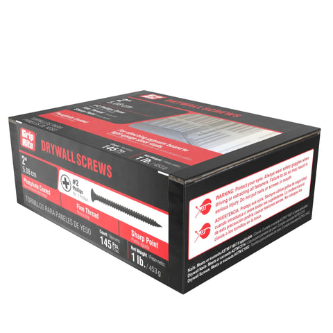 Heavy Duty Six By Two Inch Phillips Bugle Head Drywall Screws Featuring Fine Threads And Protective Phosphate Coating For Light Gauge Steel Studs Ships In A Convenient One Pound Box Making Installations A Breeze Without Any Hassle.