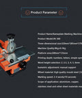 Heavy Duty Semi-Automatic Industrial Stamping Printer Machine with high quality alloy steel wheel, model JN-360, for precise metal marking.