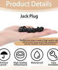 12 Pack Silicone Hydraulic Jack Oil Plugs For Floor Jack Reservoir Fill Hole, Rubber Conical Seals shown in hand with features listed.