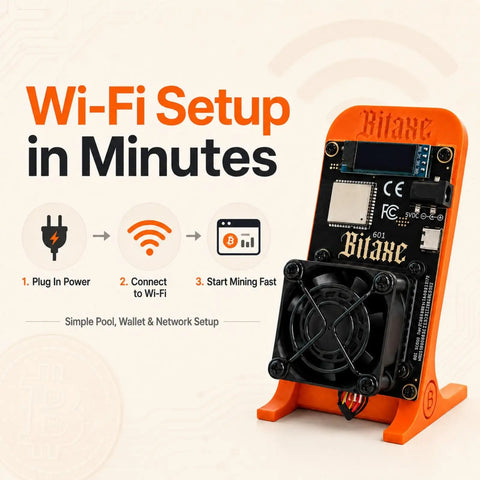 Compact Bitcoin Miner With Open Source SHA256 BM1370 ASIC 1.2TH/s Default And 1.4TH/s High Power Solo BTC Mining For Home Setup