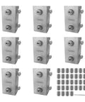 Boss Grade 25Mm Square Tube Connectors 8 Piece Set Dang Tough Aluminum Alloy joints and screws for DIY frame building.