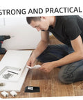 Person assembling furniture using Two Pack Rubber Toggle Latch Clamps For Secure Storage And Quiet Draw Latches Versatile For Cargo Cabinets Doors And Home Use Lightweight Durable Noise Reducing Grip Toggle Catches.