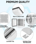 Waterproof Electrical Junction Box IP67 ABS Plastic Enclosure With Hinged Cover, featuring components like lockable tab and water seal