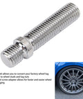 Ultimate 20 Pack Extended Wheel Stud Conversion Kit Fits M12x1.5 With Cold Forged Steel And Zinc Plating To Speed Up Wheel Swaps Safely And Easily On Any Car Using OEM Lug Bolts Or Nuts, chrome stud and wheel use