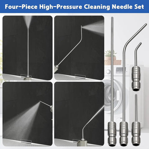 4 Pack High Pressure Washer Nozzle Kit With Snap On Quick Connect Tips for washing machines, AC cleaning, cars, decks