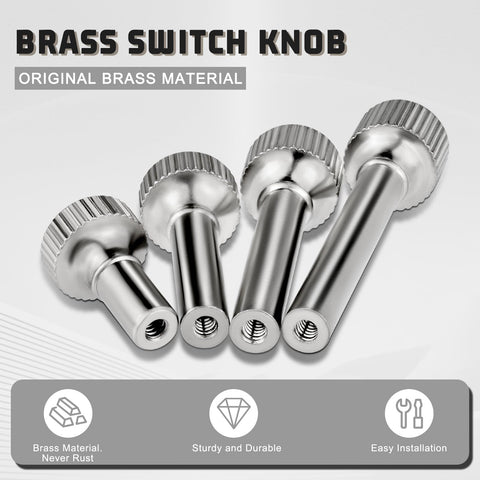 Antique Brass Lamp Switch Knob Replacement For Turn On And Off Standard Size Twist Switch Knob Brass Material Rustproof And Durable